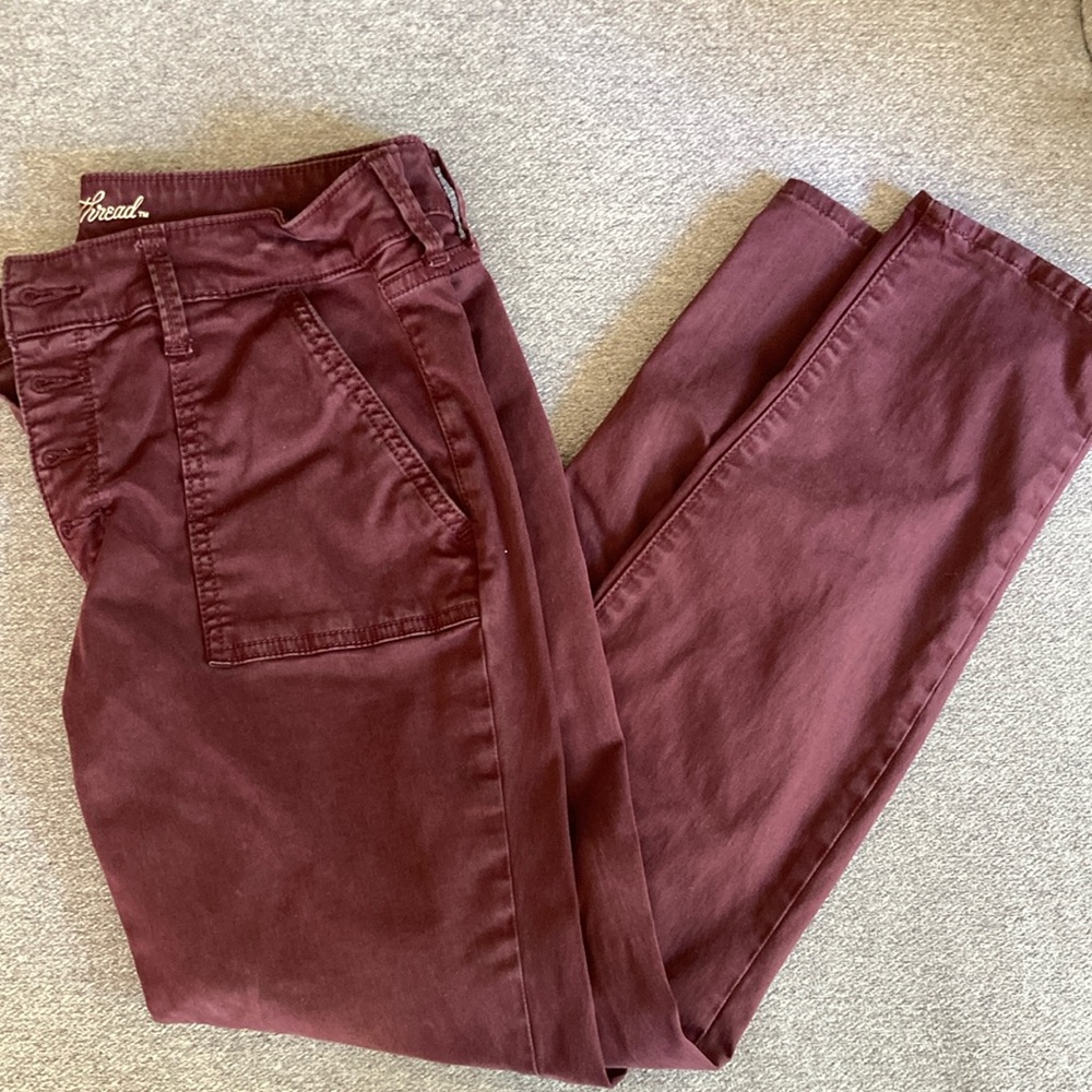 Universal Thread Burgundy Mid Rise Skinny Jeans